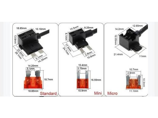 ГНЕЗДО 10A Micro2  Fuse Tap Adapter - Add-a-Circuit Car Fuse Splitter & Holder
