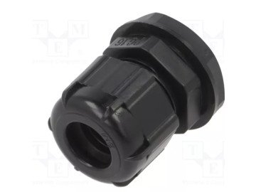 BM4716N Cable gland; PG16; IP68; polyamide; black