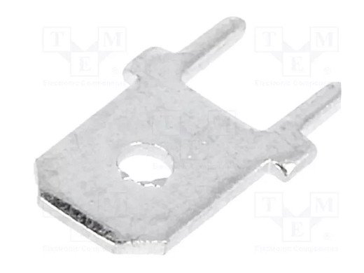 FS1536 Terminal: flat; 6.3mm; 0.8mm; male; THT; brass; tinned; straight