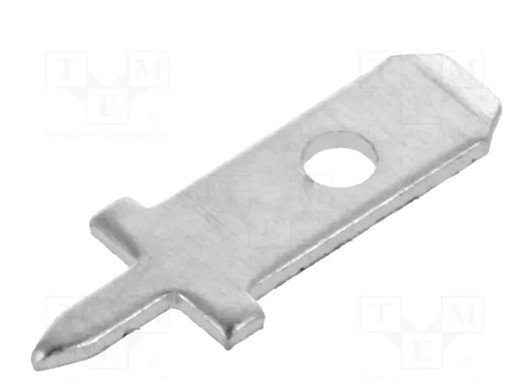 LST1094 Клема: плоска; 2,8 mm; 0,5 mm; мъжка; THT; месинг; посребрена