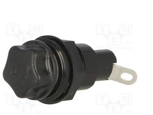 YM-931 5x20mm fuse holder; for panel mounting; L=32.5mm, D=15.7mm