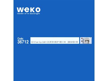 LED подсветка комплект 43" ARCELİK_43_CLARITY_2X8_1313FCA_8S1P REV.V4 SET2