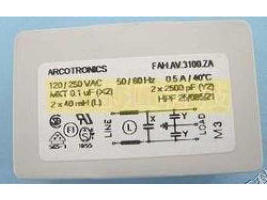 Кондензатор филтър 0.1uF + 2x 2500pF + 2x40mH