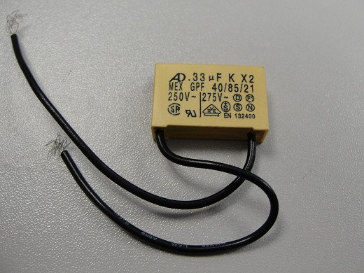 Кондензатор 0.33MF 250-275V AC