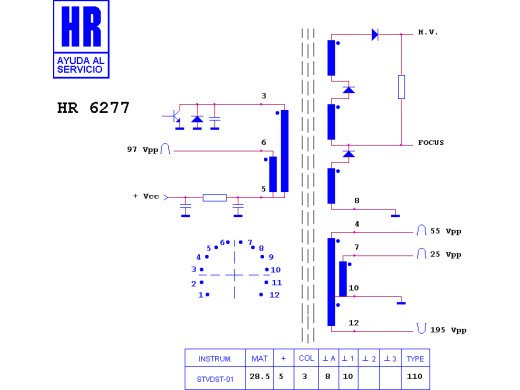 ТХО за телевизор 1182.6040;1132.0017;HR6068;HR6277