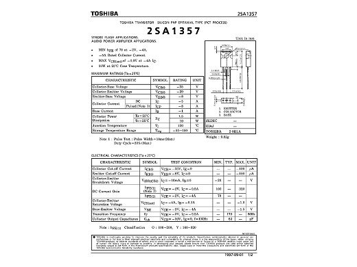 Транзистор 2SA1357 TO-126