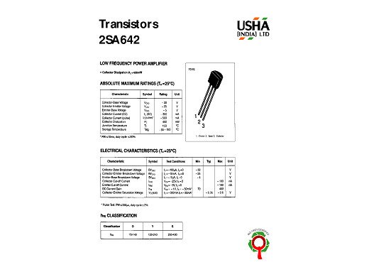 Транзистор 2SA642 TO-92