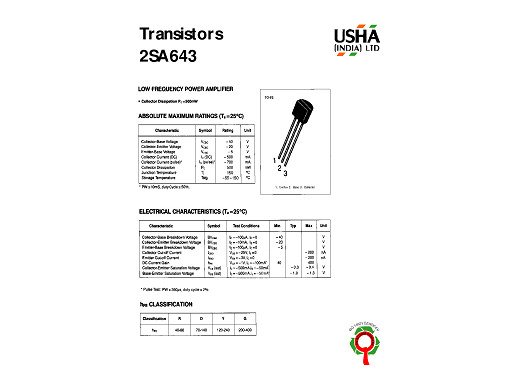 Транзистор 2SA643 TO-92