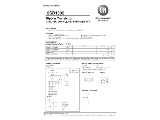Транзистор 2SB1302S SO-89