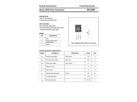 Транзистор 2SC3280 TO-264