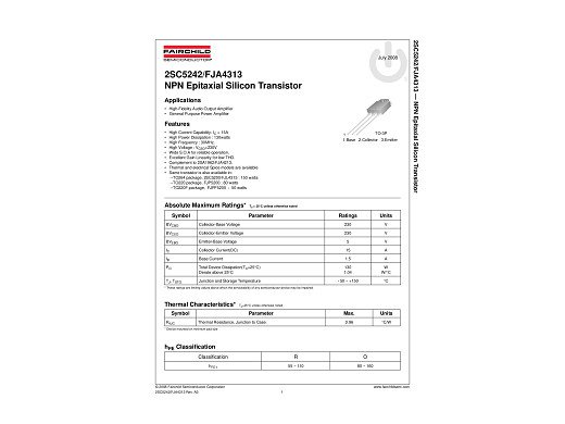 Транзистор 2SC5242 TO-3P