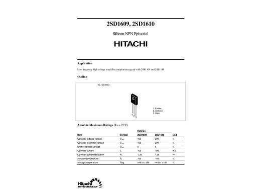 Транзистор 2SD1609 TO-126