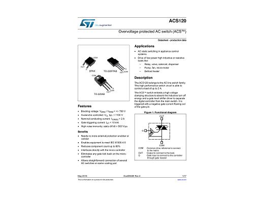 Тиристор ACS120-7SB/SFP/ST