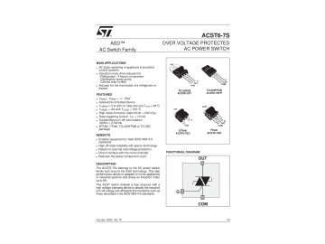 Тиристор ACST6-7S TO-220F