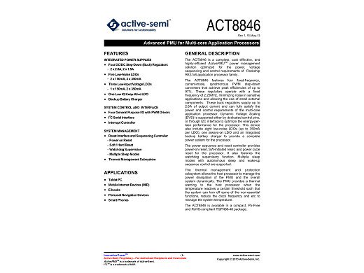 Интегр.схема ACT8846QM460T QFN-48