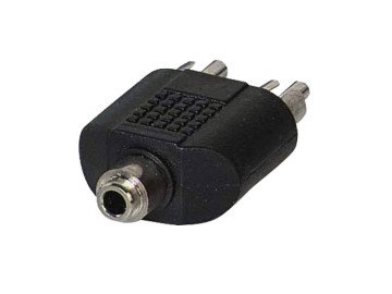 ADAPTER 3.5mm STEREO FEMALE-2RCA MALE
