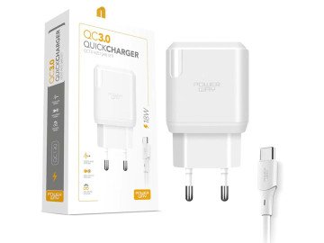 ADAPTER FAST  QC3.0 5V 3A+ CABLE  USB- TYPE-C