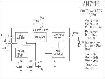 Интегр.схема  AN7116