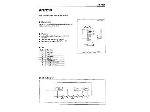 Интегр.схема  AN7213