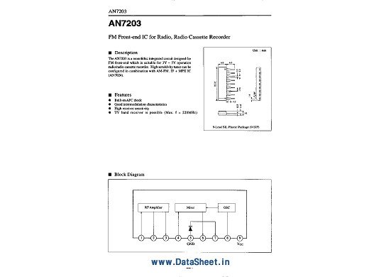 Интегр.схема  AN7203