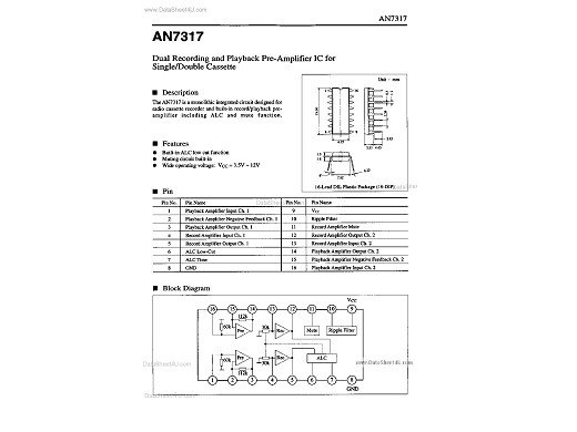 Интегр.схема  AN7317