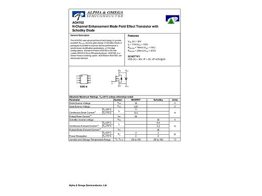 Транзистор AO4702 SO-8