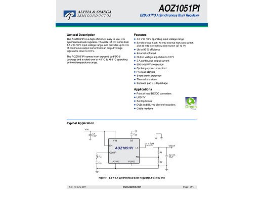 Интегрална схема AOZ1051PI SO-8