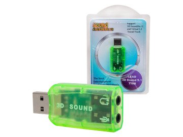 AUDIO ADAPTER  sound 5.1 USB TO 3.5mm Str 2449