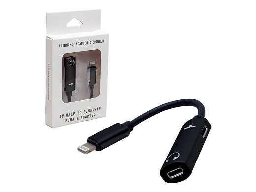 Адаптер  Lightning Input Charger and Earphone Converter Cable