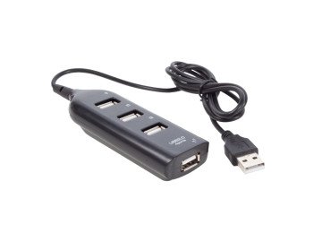 4-портов черен USB 2.0 хъб  6686 SL-490