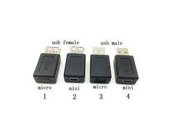 Adapter USB 2.0 type A male to USB mini 4p male