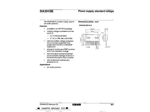 Интегр.схема  BA3910B SIP-12