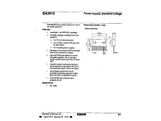 Интегр.схема  BA3912A