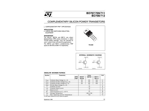 Транзистор BD708 TO-220