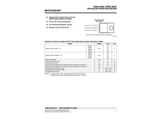 Транзистор BD901 TO-220