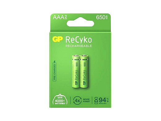 Батерия  2pcs. Gp Recyko 650 Mah R03 AAA