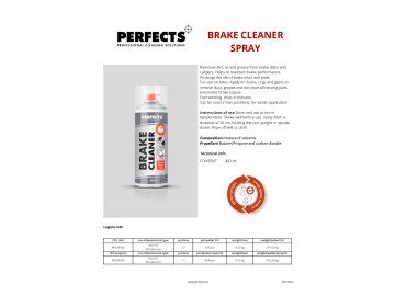 СПРЕЙ ЗА ПОЧИСТВАНЕ НА СПИРАЧКИ 400ml