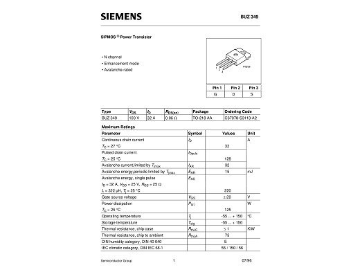 Транзистор BUZ349 TO-3P