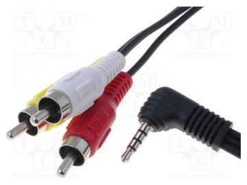 CABLE 3RCA to 3.5str.jack 4P 5m