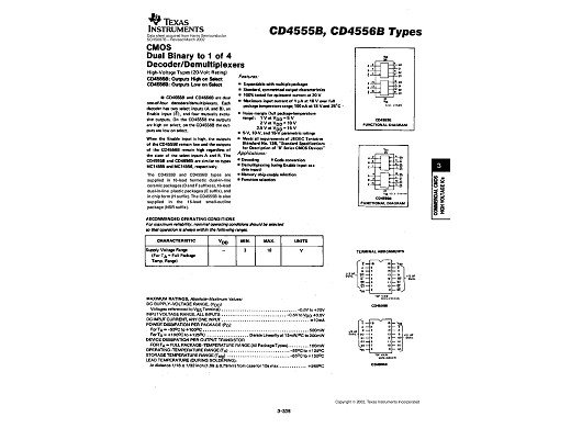Интегрална схема  CD4555BE DIP-16