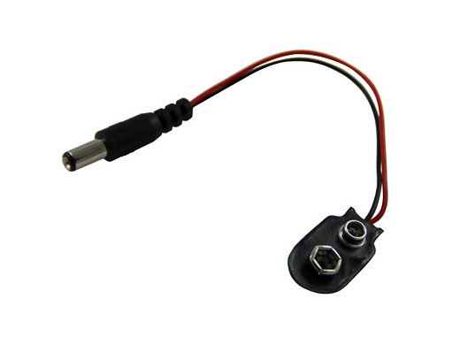 Държач съединител за батерия 9V - DC plug 2.1mm