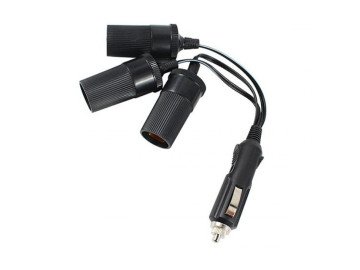 1 към 3 адаптер за запалка за кола 12v 24v, зарядно устройство с 3-полюсен разклонител, женски разклонител Charger car socket plug connector 3 IN 1 FK3225
