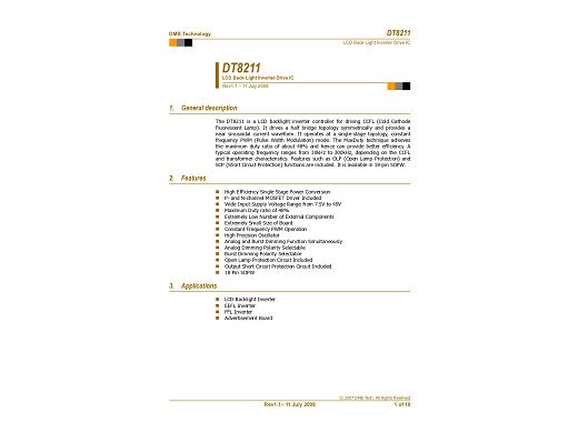 Интегр.схема DT8211 SO-18