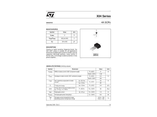Тиристор ESM740G1 TO-202
