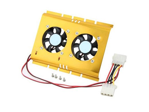 Вентилатор комп PC SATA IDE 3.5 Hard Disk Drive HDD Cooler 2 Fan