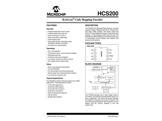 Интегрална схема HCS200 SO-8