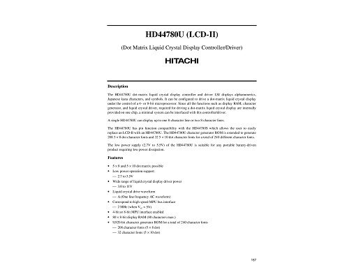 Интегр.схема  HD44780 A00