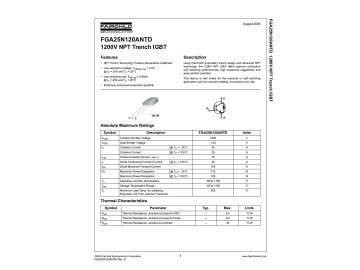 Транзистор IGBT FGA25N120ANTD TO-3P