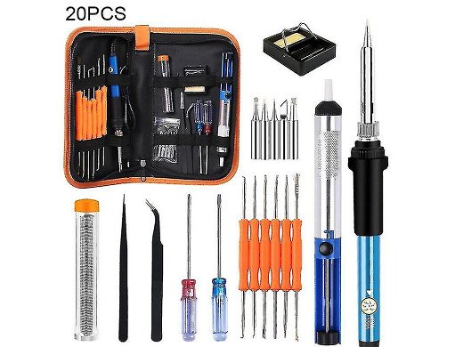 Комплект поялник 60W и инструменти в чантичка - 19 части.