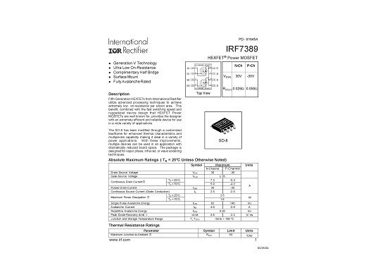 Транзистор IRF7389 SO-8